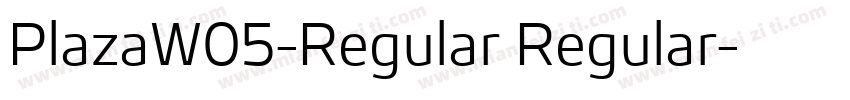 PlazaW05-Regular Regular字体转换